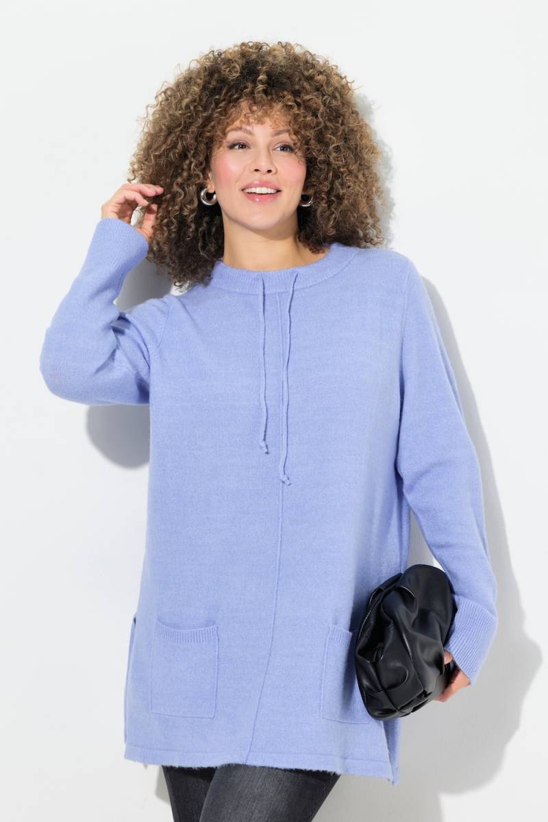 Große Größen Pullover, Damen, blau, Größe: 54/56, Synthetische Fasern/Polyester, Ulla Popken von Ulla Popken