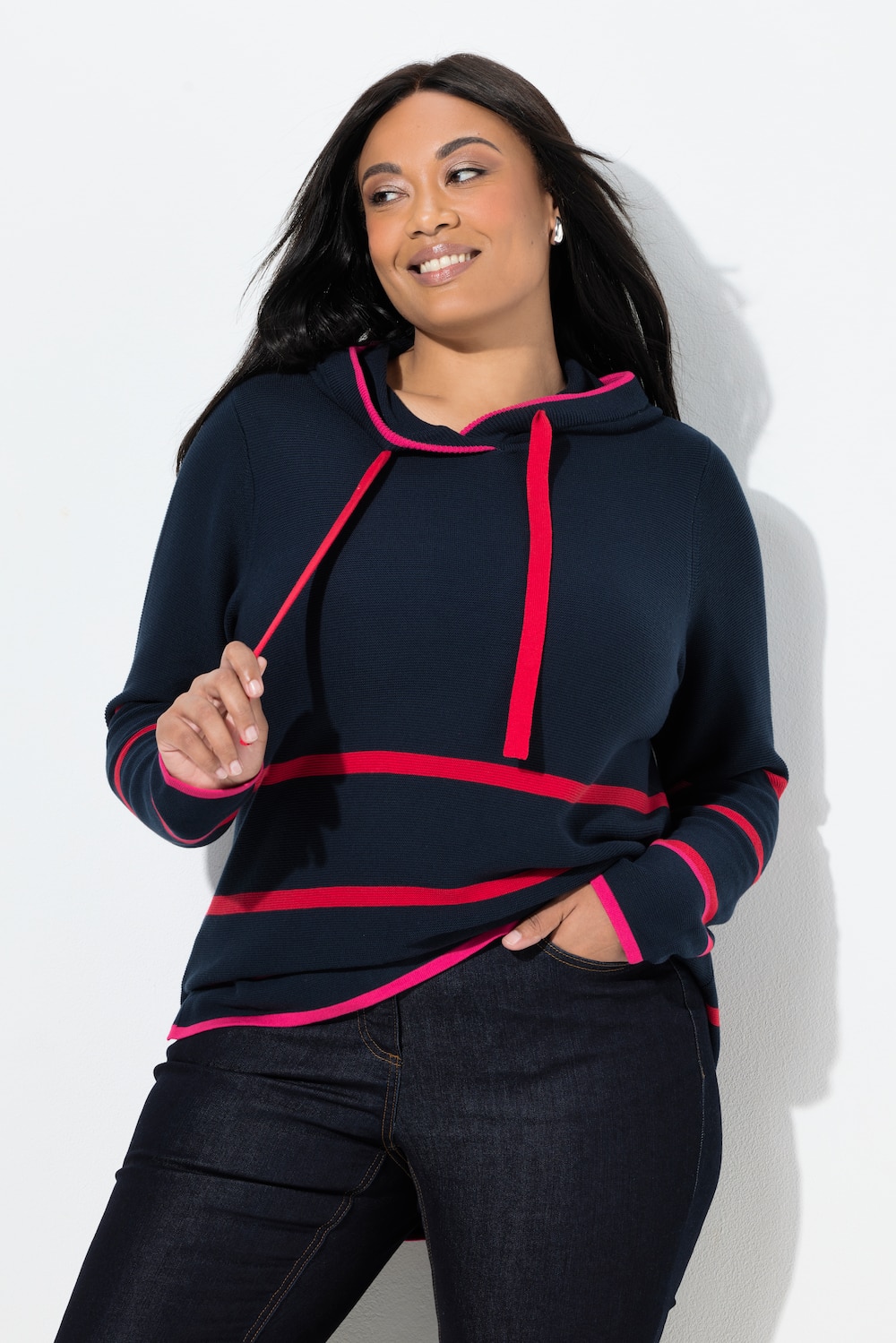 Große Größen Pullover, Damen, blau, Größe: 58/60, Baumwolle/Synthetische Fasern, Ulla Popken von Ulla Popken