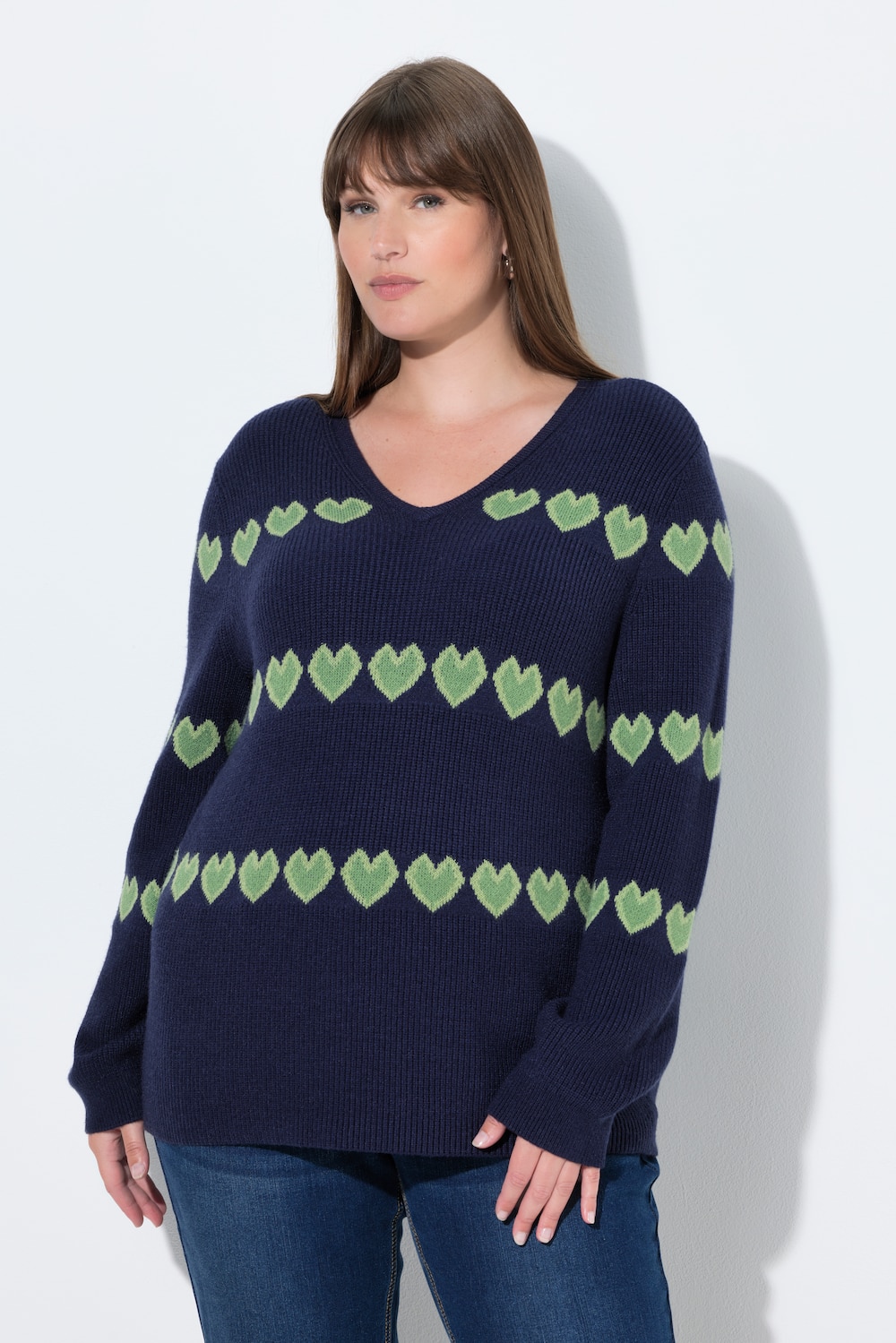 Große Größen Pullover, Damen, blau, Größe: 58/60, Viskose/Polyester/Synthetische Fasern, Ulla Popken von Ulla Popken