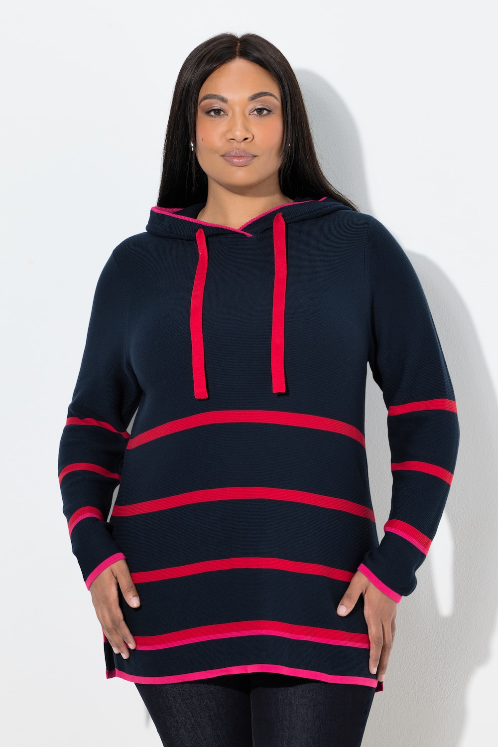 Große Größen Pullover, Damen, blau, Größe: 62/64, Baumwolle/Synthetische Fasern, Ulla Popken von Ulla Popken