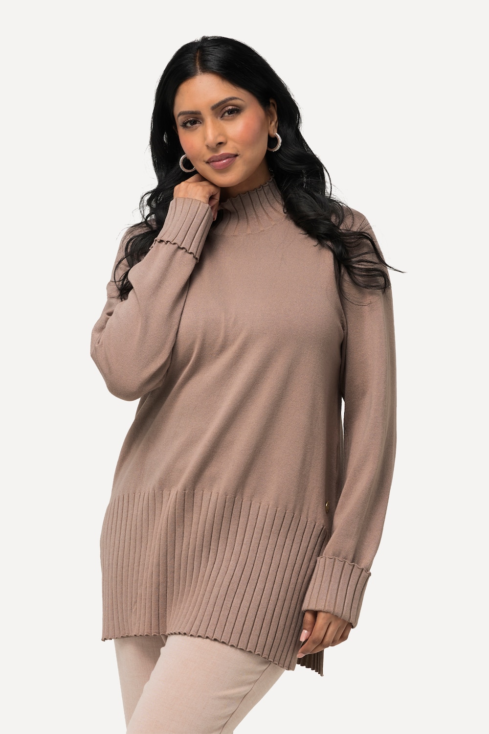 Große Größen Pullover, Damen, braun, Größe: 42/44, Viskose/Synthetische Fasern, Ulla Popken von Ulla Popken