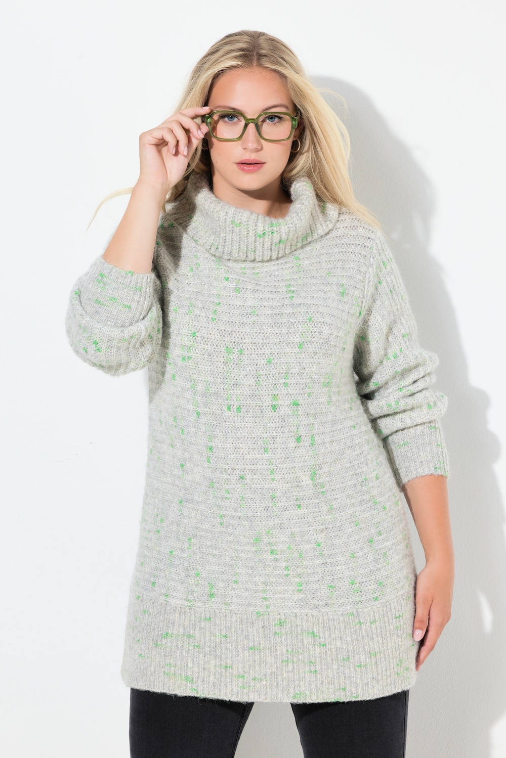 Große Größen Pullover, Damen, grau, Größe: 62/64, Polyester/Synthetische Fasern, Ulla Popken von Ulla Popken
