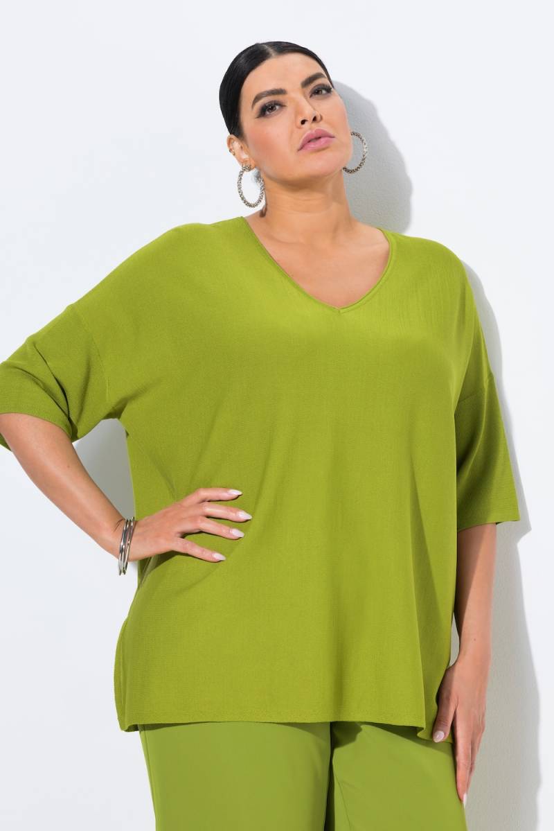 Große Größen Pullover, Damen, grün, Größe: 46/48, Viskose/Synthetische Fasern, Ulla Popken von Ulla Popken