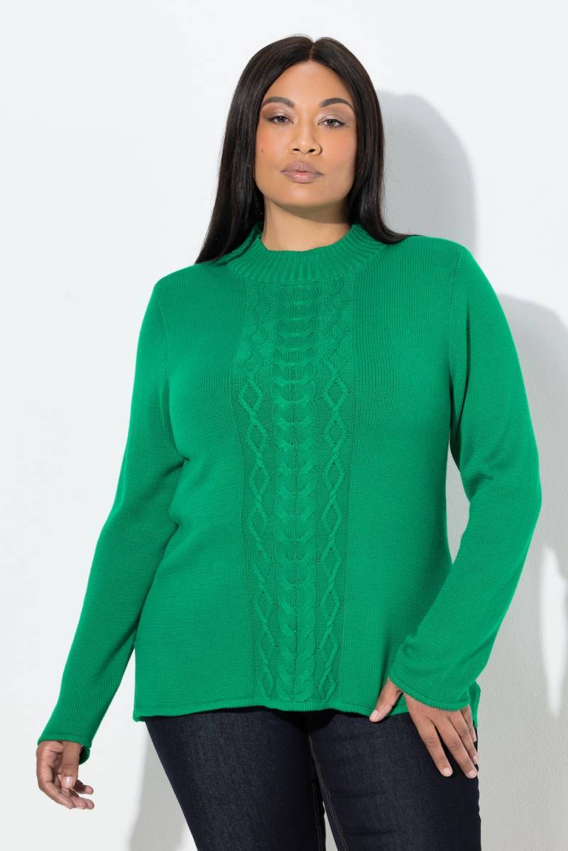 Große Größen Pullover, Damen, grün, Größe: 54/56, Synthetische Fasern/Baumwolle, Ulla Popken von Ulla Popken