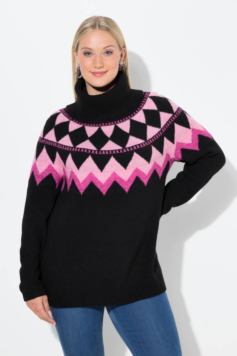 Große Größen Pullover, Damen, rosa, Größe: 46/48, Synthetische Fasern/Polyester, Ulla Popken von Ulla Popken
