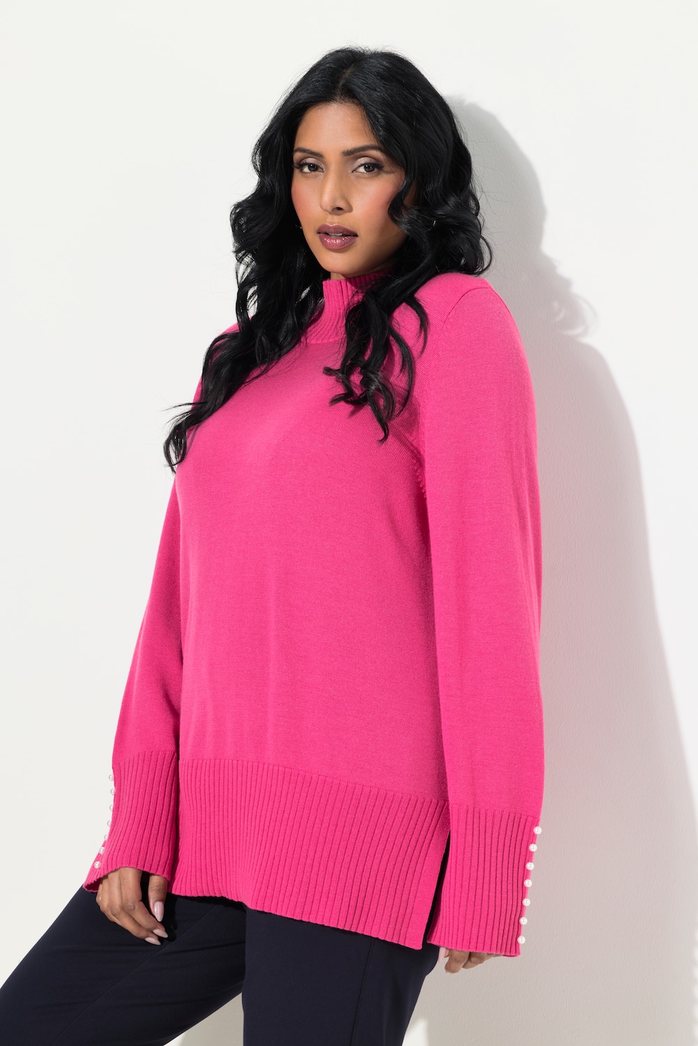 Große Größen Pullover, Damen, rosa, Größe: 58/60, Wolle/Seide, Ulla Popken von Ulla Popken