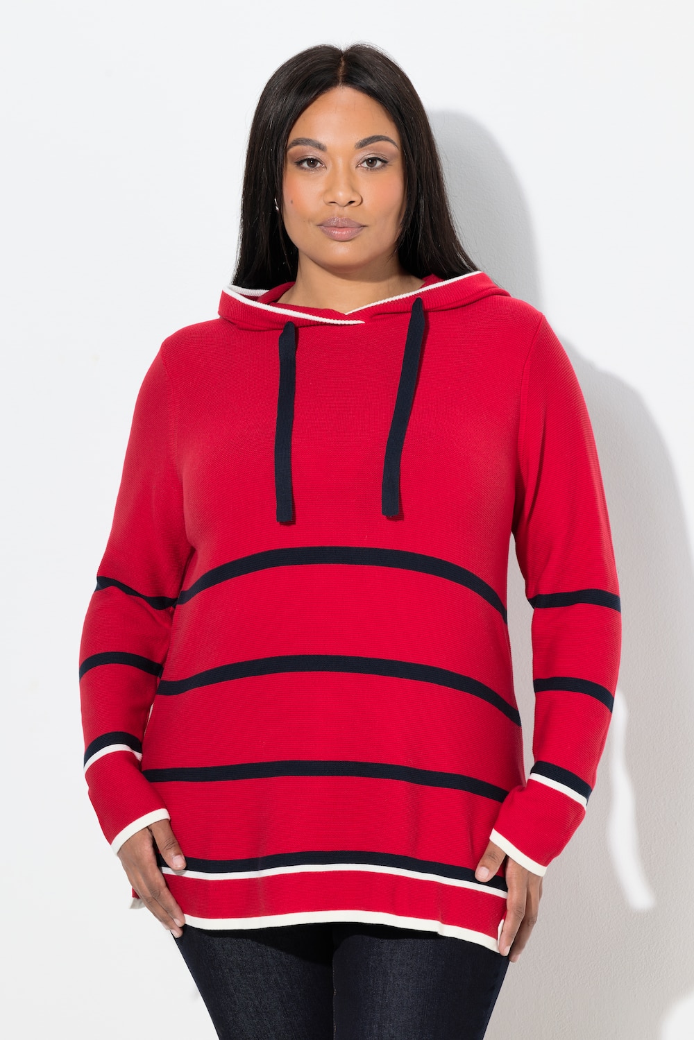 Große Größen Pullover, Damen, rot, Größe: 50/52, Baumwolle/Synthetische Fasern, Ulla Popken von Ulla Popken