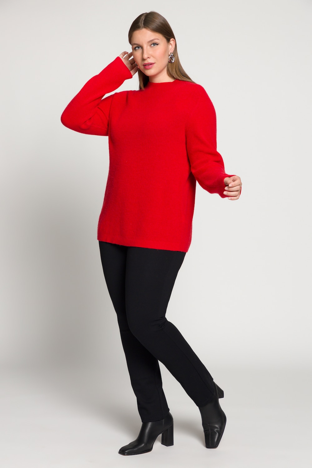 Große Größen Pullover, Damen, rot, Größe: 54/56, Wolle, Ulla Popken von Ulla Popken