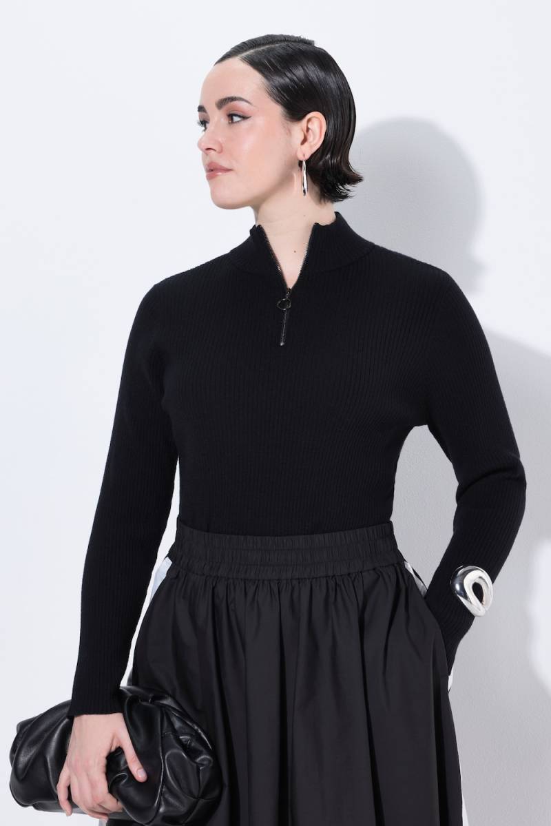 Große Größen Pullover, Damen, schwarz, Größe: 42/44, Viskose/Polyester/Synthetische Fasern, Ulla Popken Große Größen Pullover, Damen, schwarz, Größe: 42/44, Viskose/Polyester/Synthetische Fasern, Ulla Popken von Ulla Popken