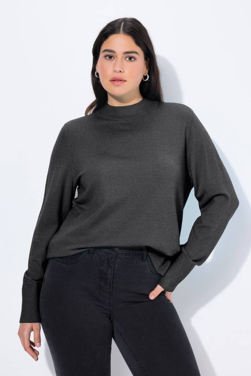 Große Größen Pullover, Damen, schwarz, Größe: 46/48, Viskose/Polyester/Synthetische Fasern, Ulla Popken von Ulla Popken