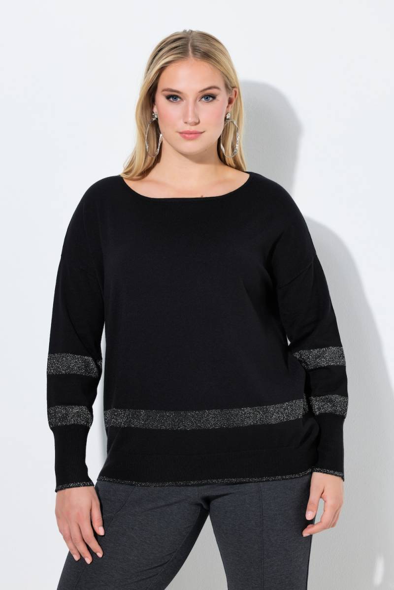 Große Größen Pullover, Damen, schwarz, Größe: 46/48, Viskose/Synthetische Fasern/Polyester, Ulla Popken von Ulla Popken