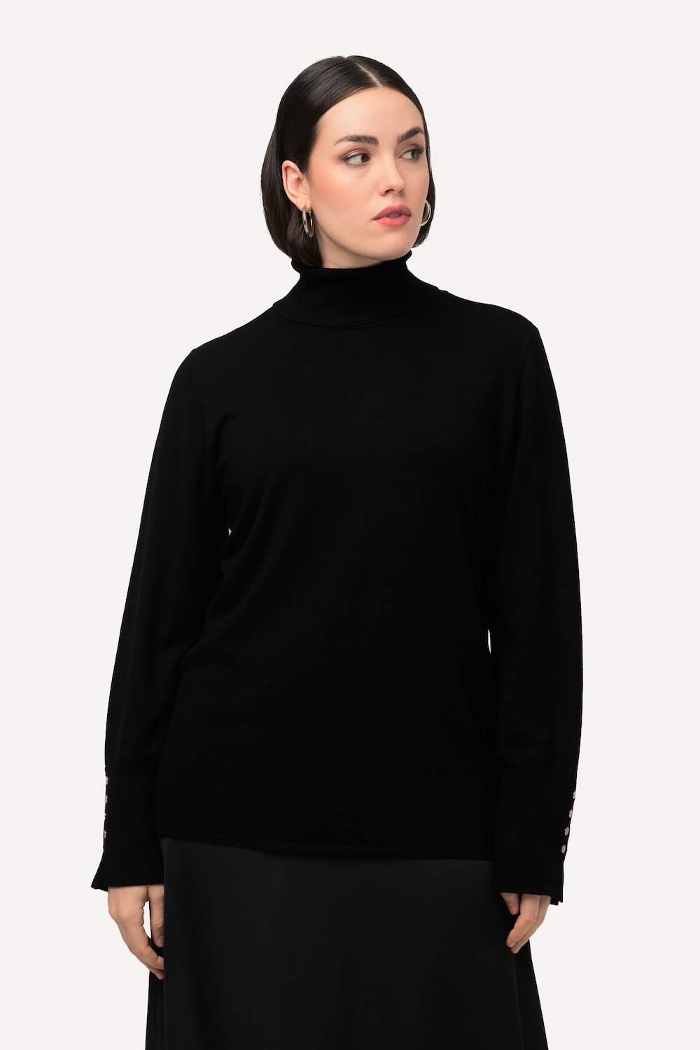 Große Größen Pullover, Damen, schwarz, Größe: 50/52, Viskose/Synthetische Fasern, Ulla Popken von Ulla Popken