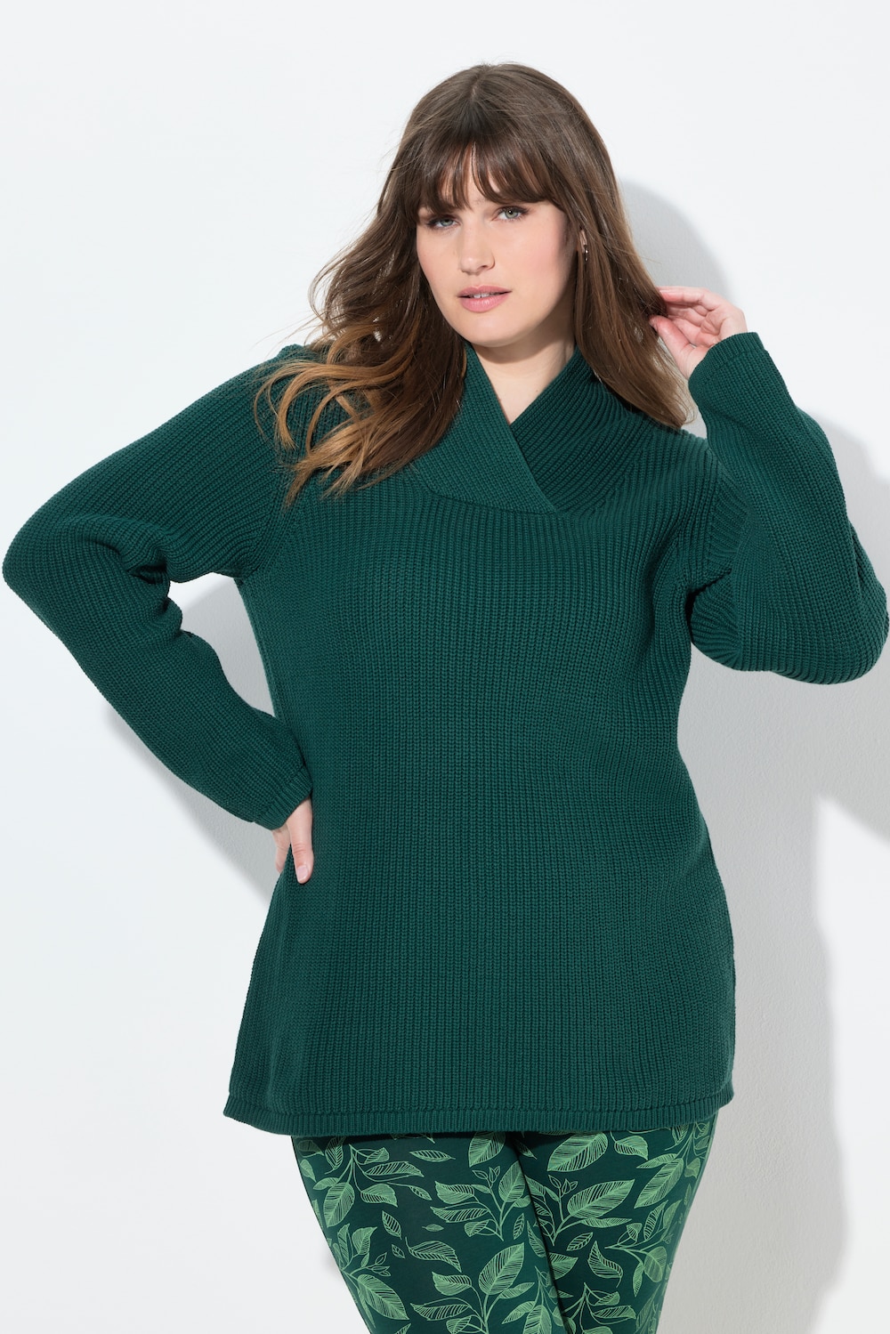 Große Größen Pullover, Damen, türkis, Größe: 42/44, Baumwolle, Ulla Popken von Ulla Popken