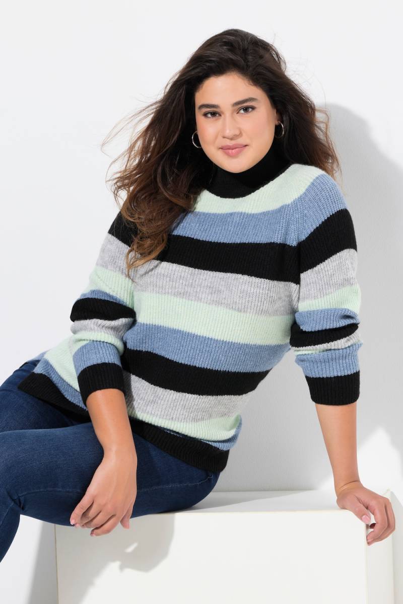 Große Größen Pullover, Damen, türkis, Größe: 46/48, Synthetische Fasern/Polyester, Ulla Popken von Ulla Popken