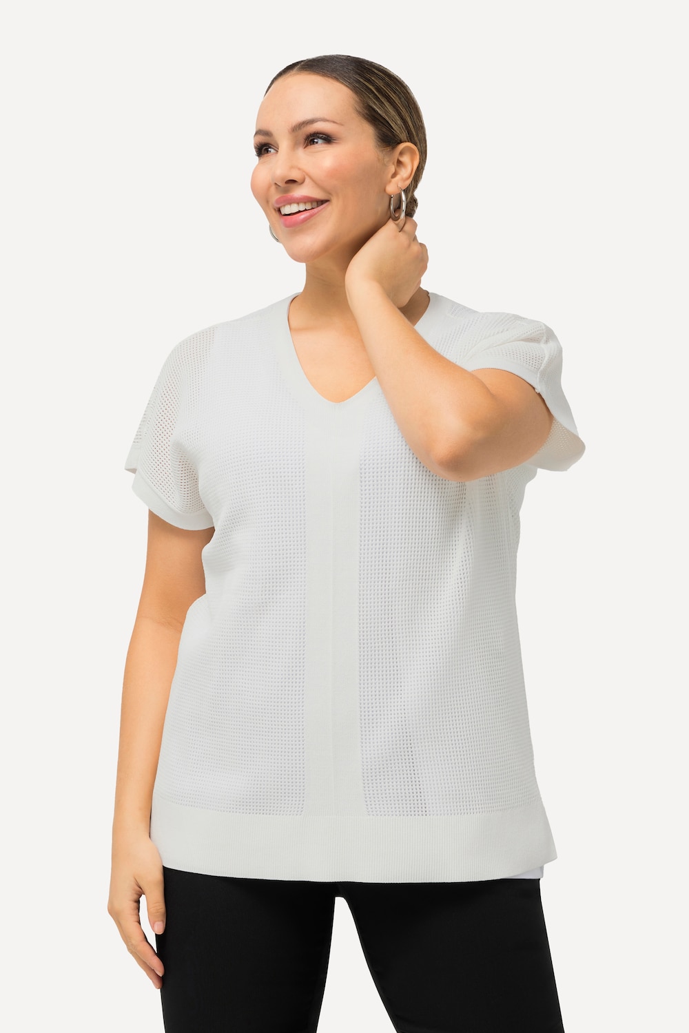 Große Größen Pullover, Damen, weiß, Größe: 46/48, Viskose/Synthetische Fasern/Polyester, Ulla Popken Große Größen Pullover, Damen, weiß, Größe: 46/48, Viskose/Synthetische Fasern/Polyester, Ulla Popken von Ulla Popken
