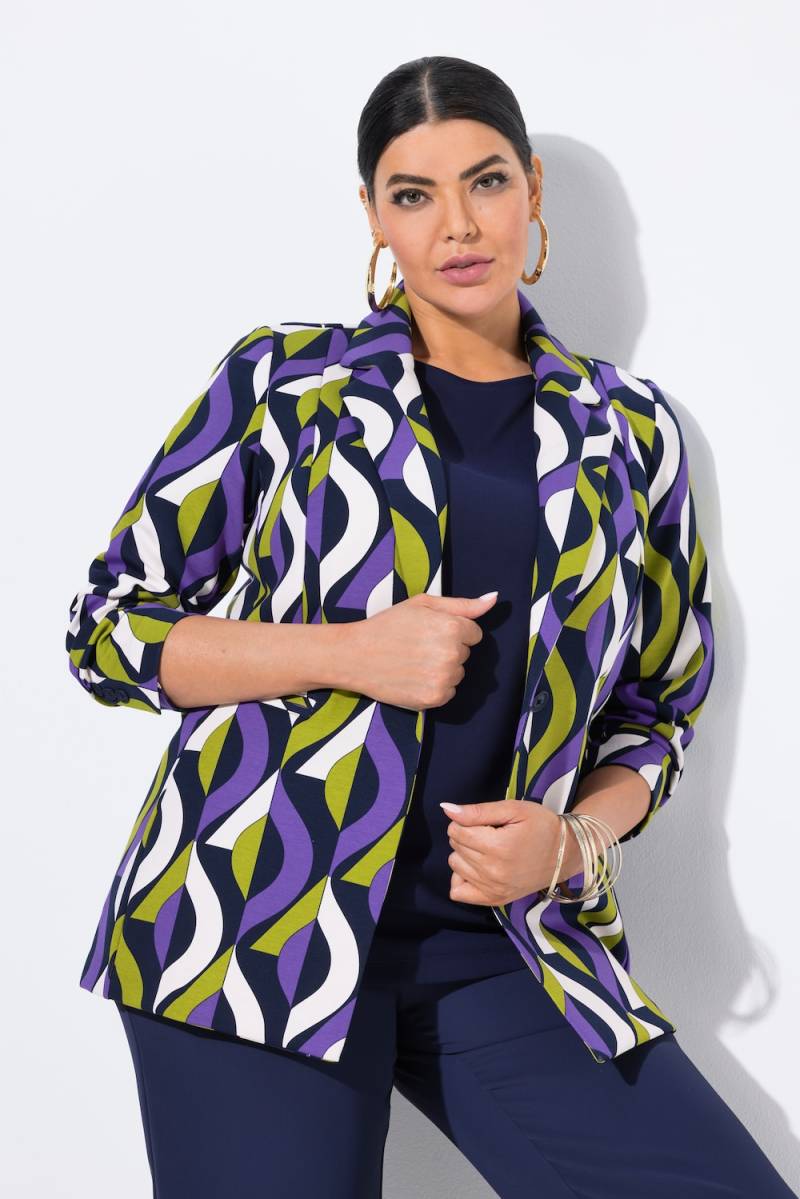 Große Größen Punto-Blazer, Damen, blau, Größe: 54/56, Baumwolle/Polyester, Ulla Popken Große Größen Punto-Blazer, Damen, blau, Größe: 54/56, Baumwolle/Polyester, Ulla Popken von Ulla Popken