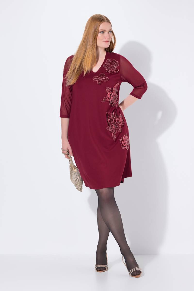 Große Größen Punto-Kleid, Damen, rot, Größe: 42/44, Polyester/Viskose/Synthetische Fasern, Ulla Popken von Ulla Popken