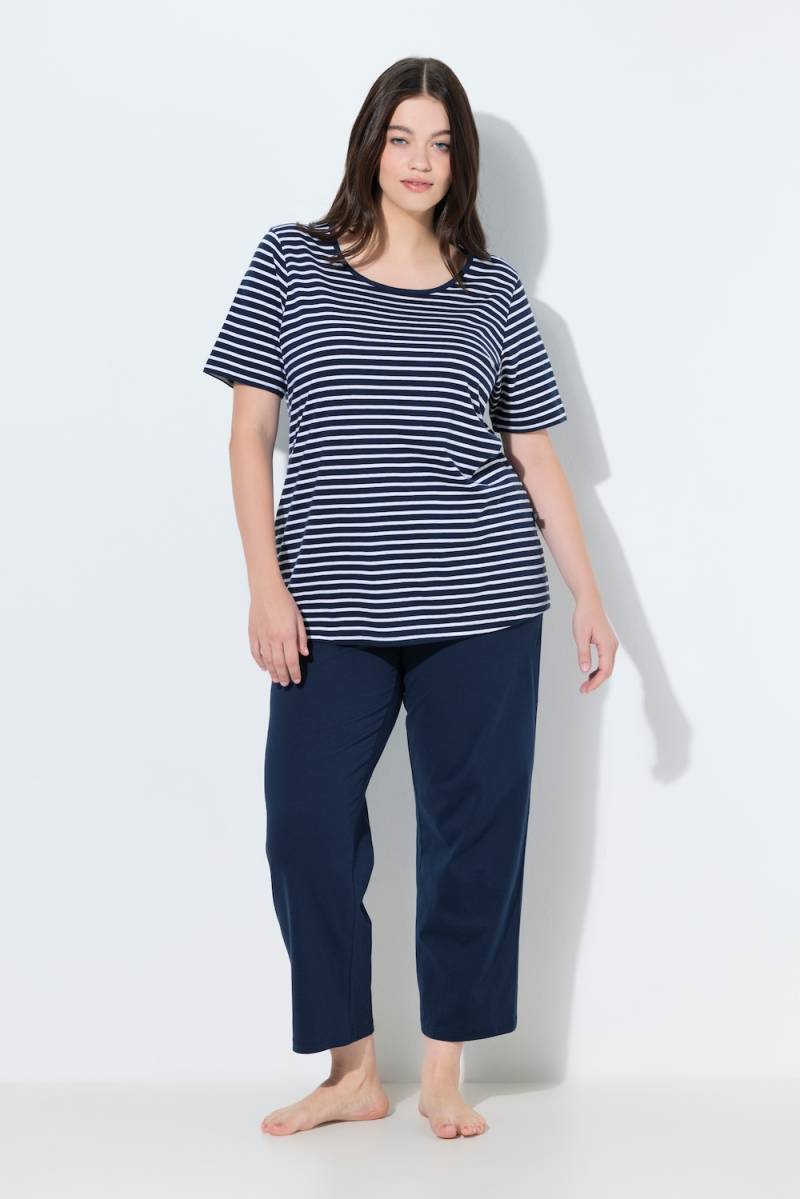 Große Größen Pyjama, Damen, blau, Größe: 42/44, Baumwolle, Ulla Popken von Ulla Popken