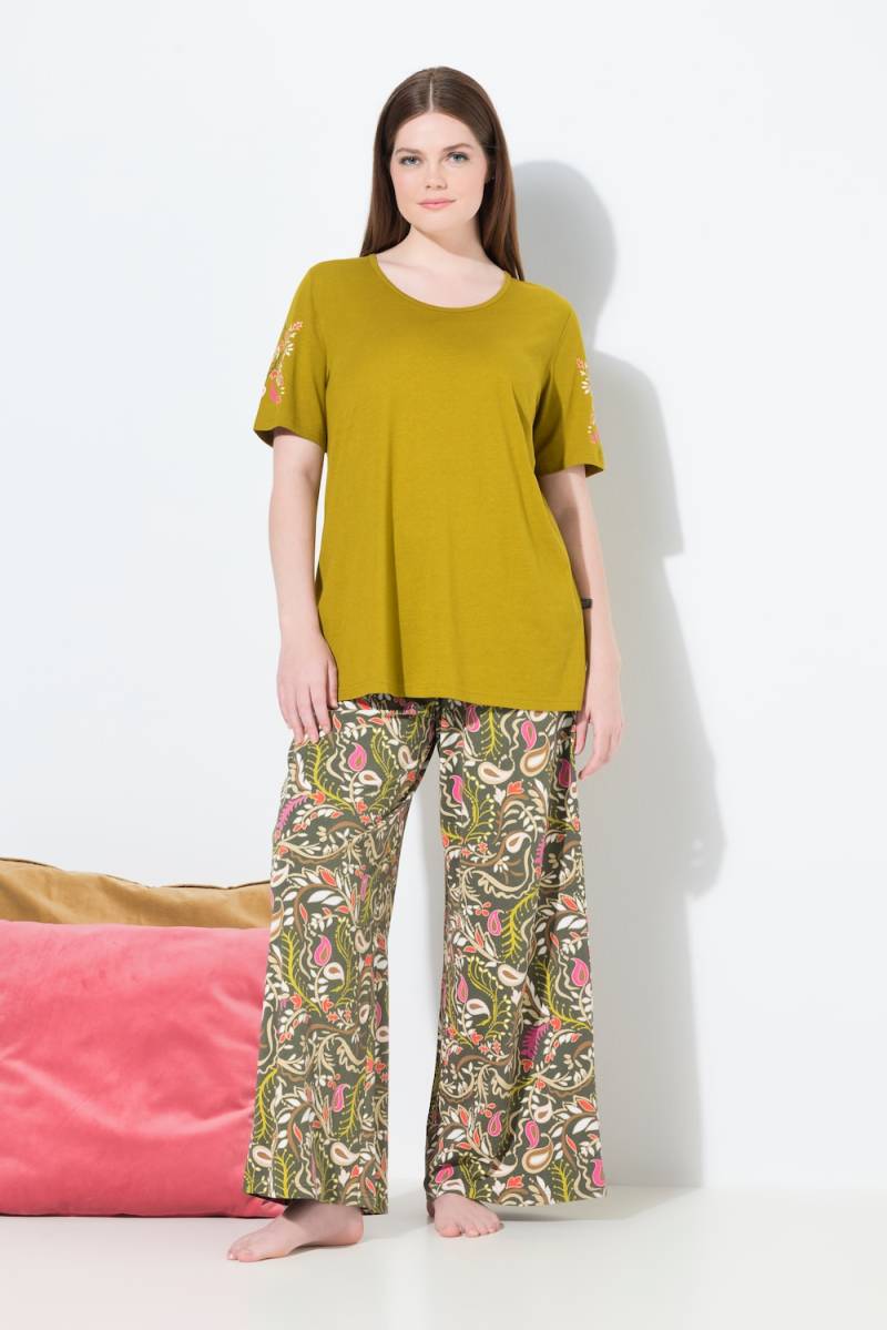 Große Größen Pyjama, Damen, braun, Größe: 46/48, Baumwolle/Synthetische Fasern, Ulla Popken von Ulla Popken