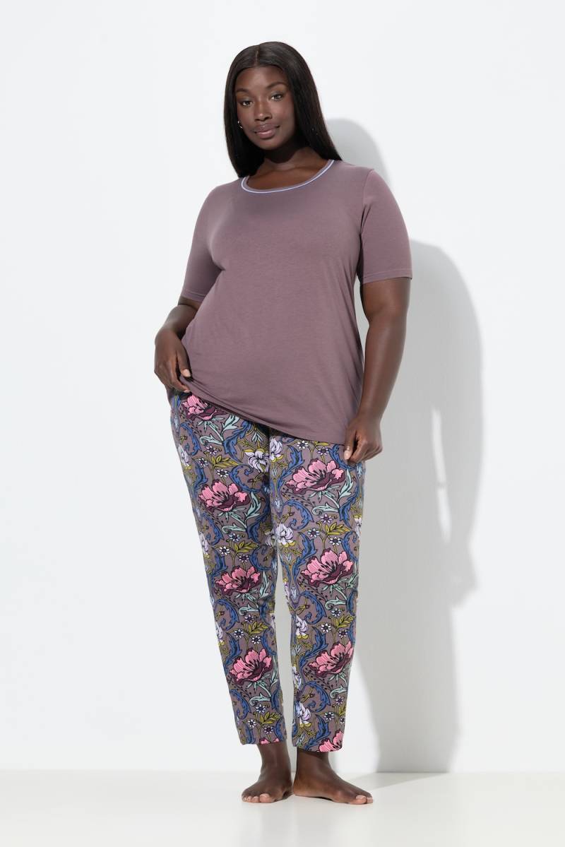 Große Größen Pyjama, Damen, braun, Größe: 54/56, Baumwolle, Ulla Popken von Ulla Popken