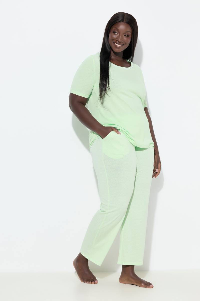 Große Größen Pyjama, Damen, grün, Größe: 46/48, Baumwolle, Ulla Popken von Ulla Popken