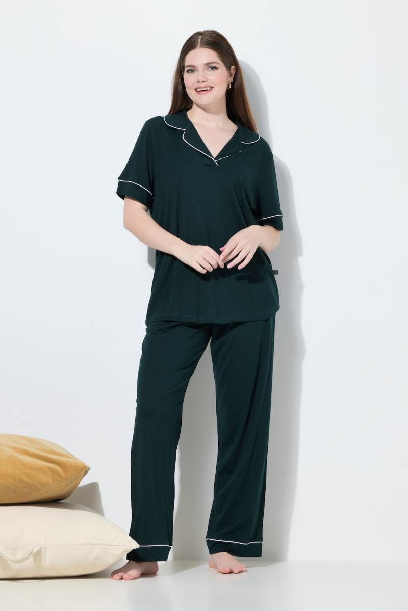 Große Größen Pyjama, Damen, grün, Größe: 54/56, Baumwolle/Synthetische Fasern, Ulla Popken Große Größen Pyjama, Damen, grün, Größe: 54/56, Baumwolle/Synthetische Fasern, Ulla Popken von Ulla Popken