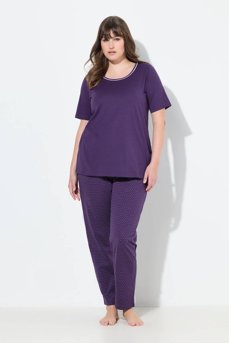 Große Größen Pyjama, Damen, lila, Größe: 50/52, Baumwolle, Ulla Popken von Ulla Popken