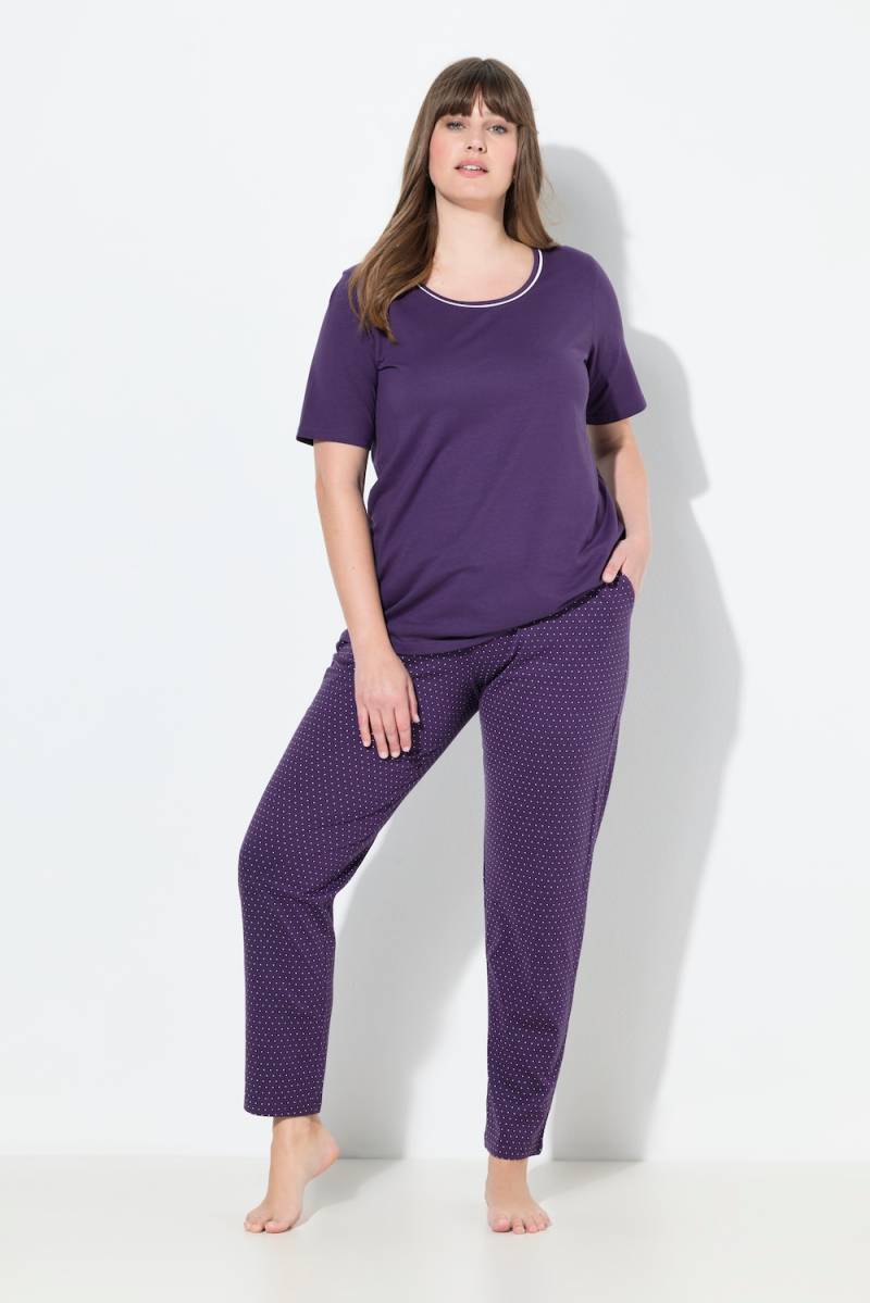 Große Größen Pyjama, Damen, lila, Größe: 58/60, Baumwolle, Ulla Popken von Ulla Popken