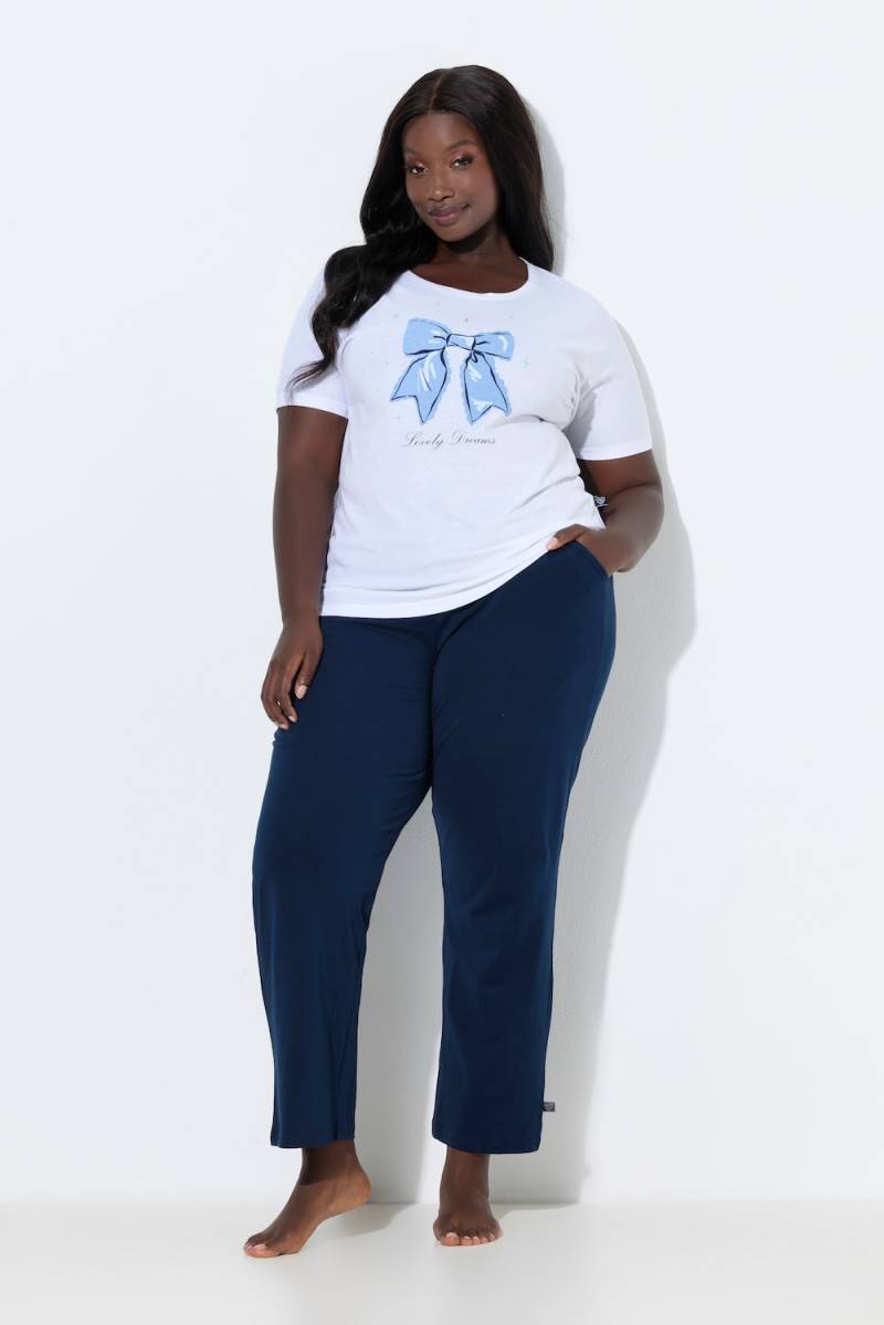 Große Größen Pyjamahose, Damen, blau, Größe: 62/64, Baumwolle, Ulla Popken von Ulla Popken