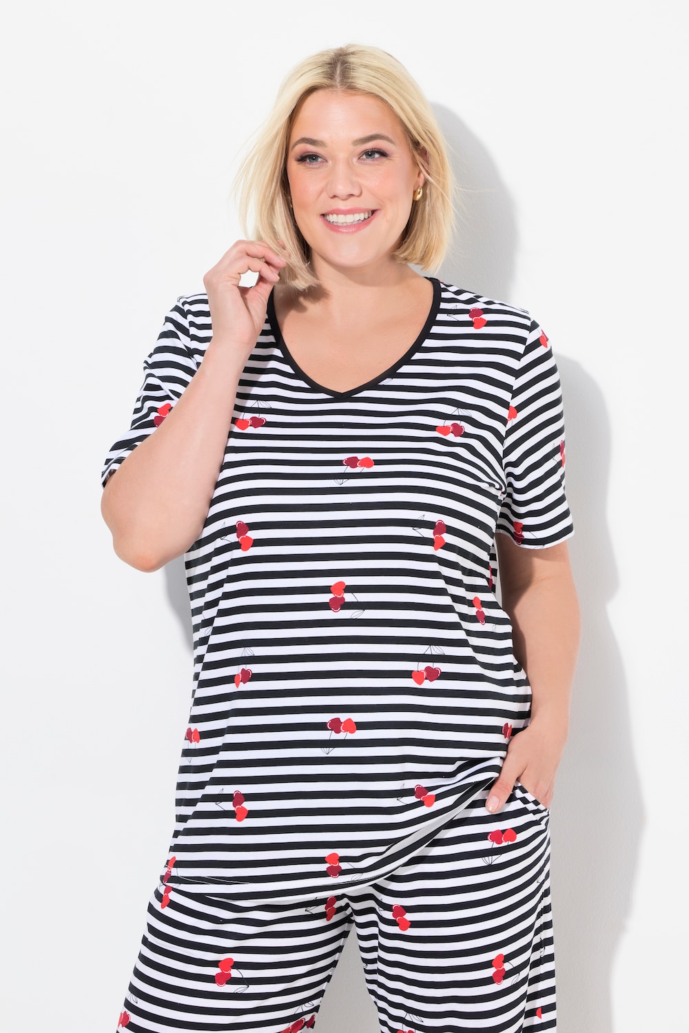 Große Größen Pyjamashirt, Damen, weiß, Größe: 54/56, Baumwolle, Ulla Popken Große Größen Pyjamashirt, Damen, weiß, Größe: 54/56, Baumwolle, Ulla Popken von Ulla Popken