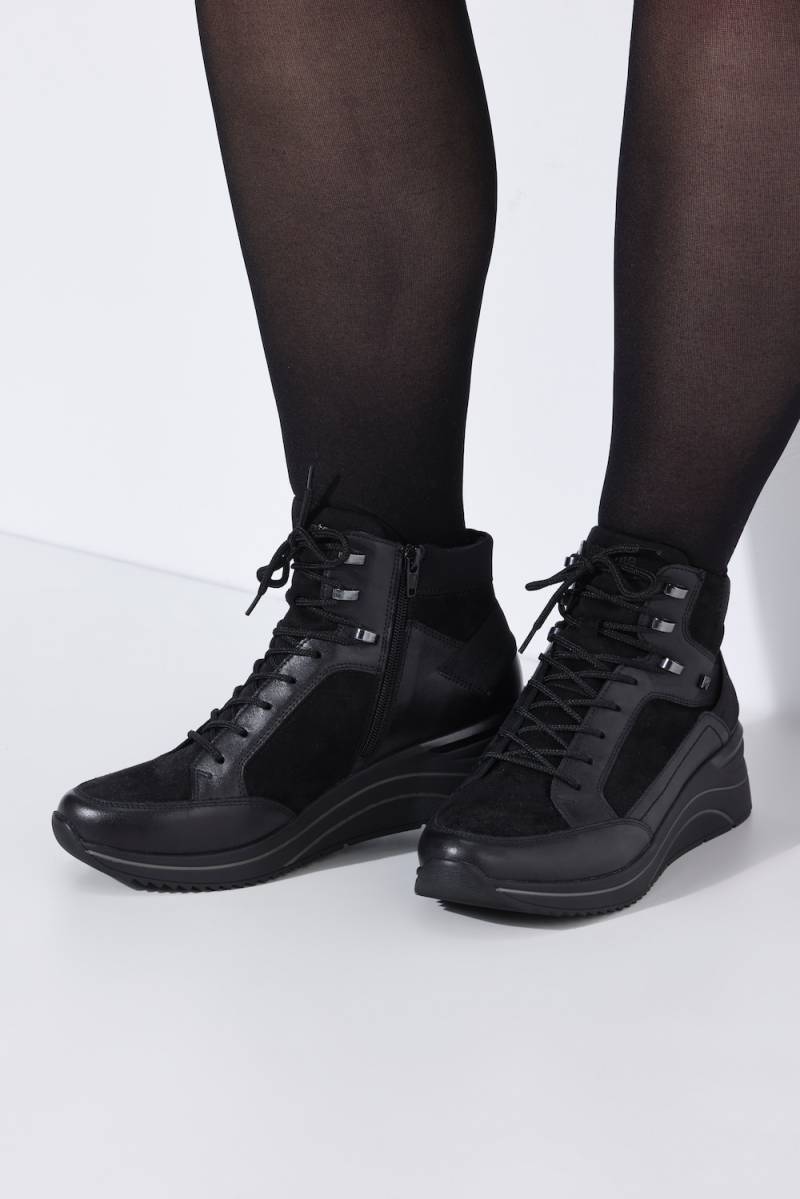 Große Größen Remonte Lederboots, Damen, schwarz, Größe: 40, Sonstige/Leder/Synthetische Fasern, Ulla Popken von Ulla Popken