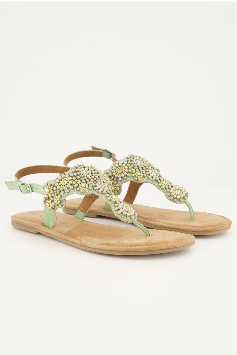 Große Größen Riemchensandalen, Damen, grün, Größe: 40, Sonstige/Kunststoff/Leder, Ulla Popken von Ulla Popken