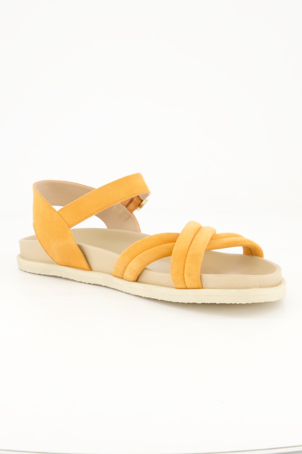 Große Größen Riemen-Sandalen, Damen, orange, Größe: 43, Leder, Ulla Popken von Ulla Popken