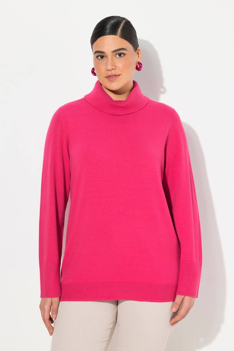 Große Größen Rollkragenpullover, Damen, rosa, Größe: 46/48, Viskose/Polyester/Synthetische Fasern, Ulla Popken von Ulla Popken