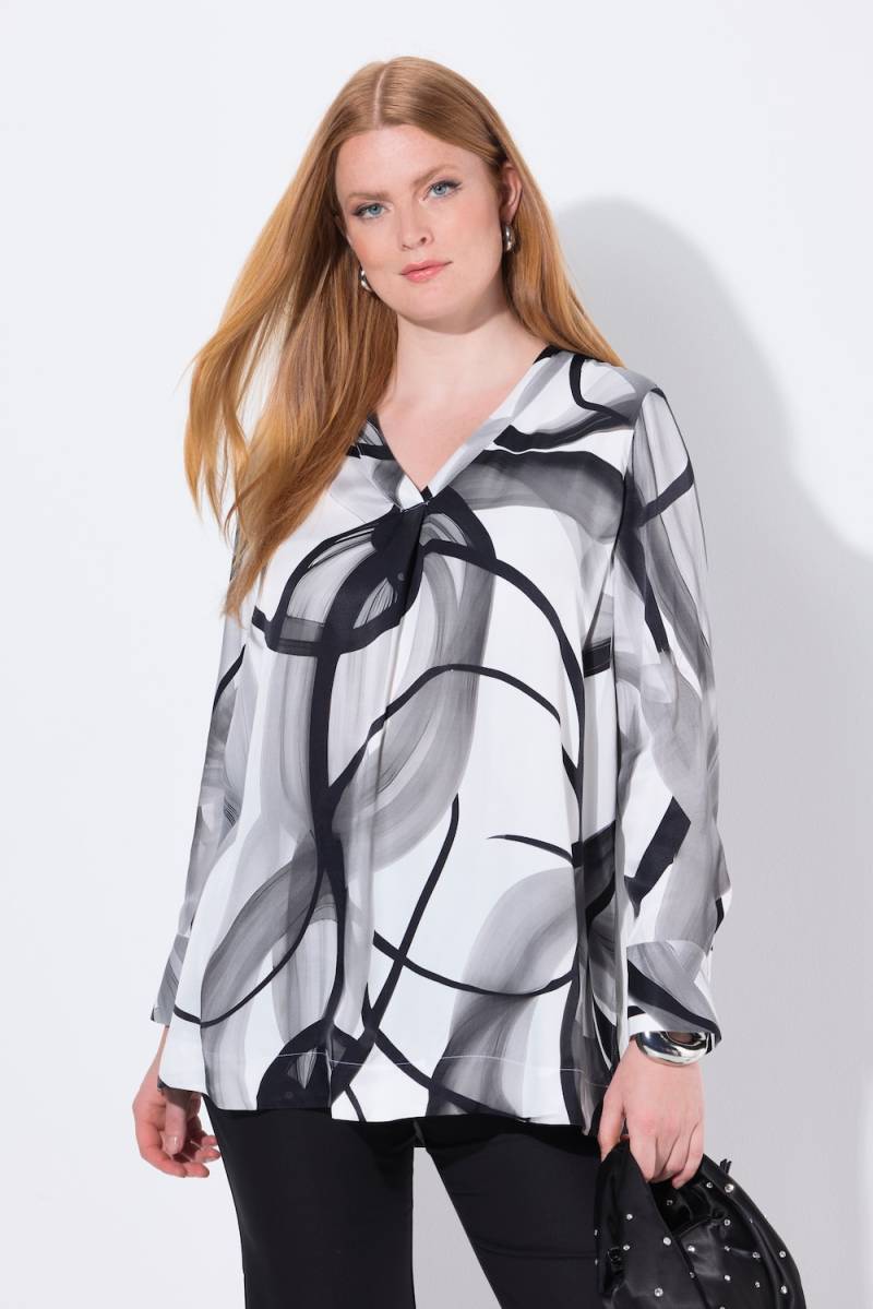 Große Größen Satin-Tunika, Damen, weiß, Größe: 50/52, Viskose, Ulla Popken Große Größen Satin-Tunika, Damen, weiß, Größe: 50/52, Viskose, Ulla Popken von Ulla Popken