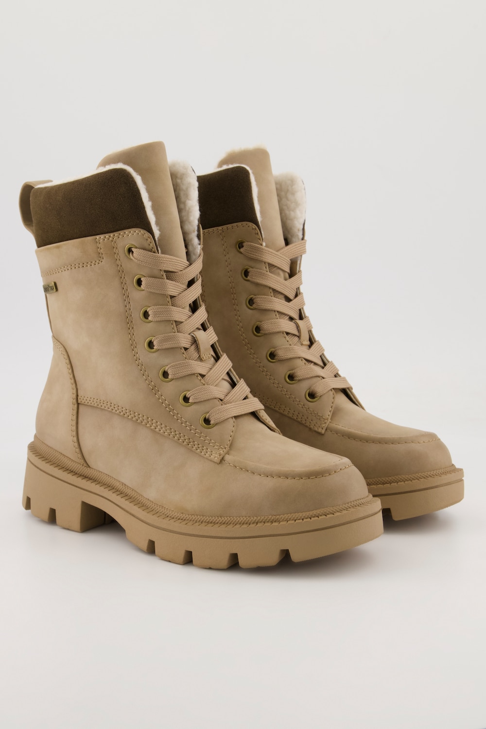 Schnür-Boots, Damen, braun, Größe: 40, Polyester/Synthetische Fasern/Sonstige, Ulla Popken von Ulla Popken