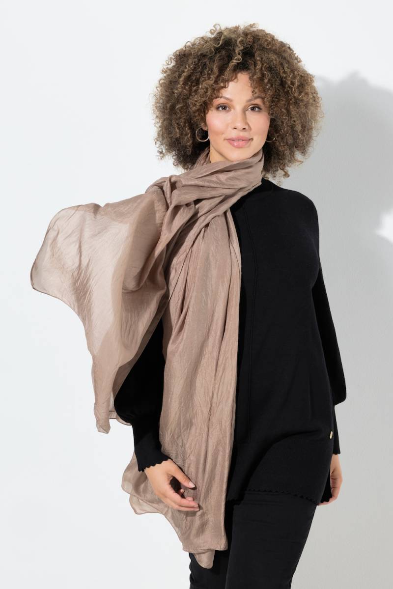 Große Größen Seidenschal, Damen, braun, Größe: One Size, Seide, Ulla Popken von Ulla Popken