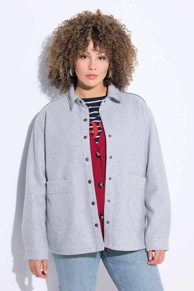 Große Größen Shaket, Damen, grau, Größe: 58/60, Polyester/Viskose, Ulla Popken von Ulla Popken