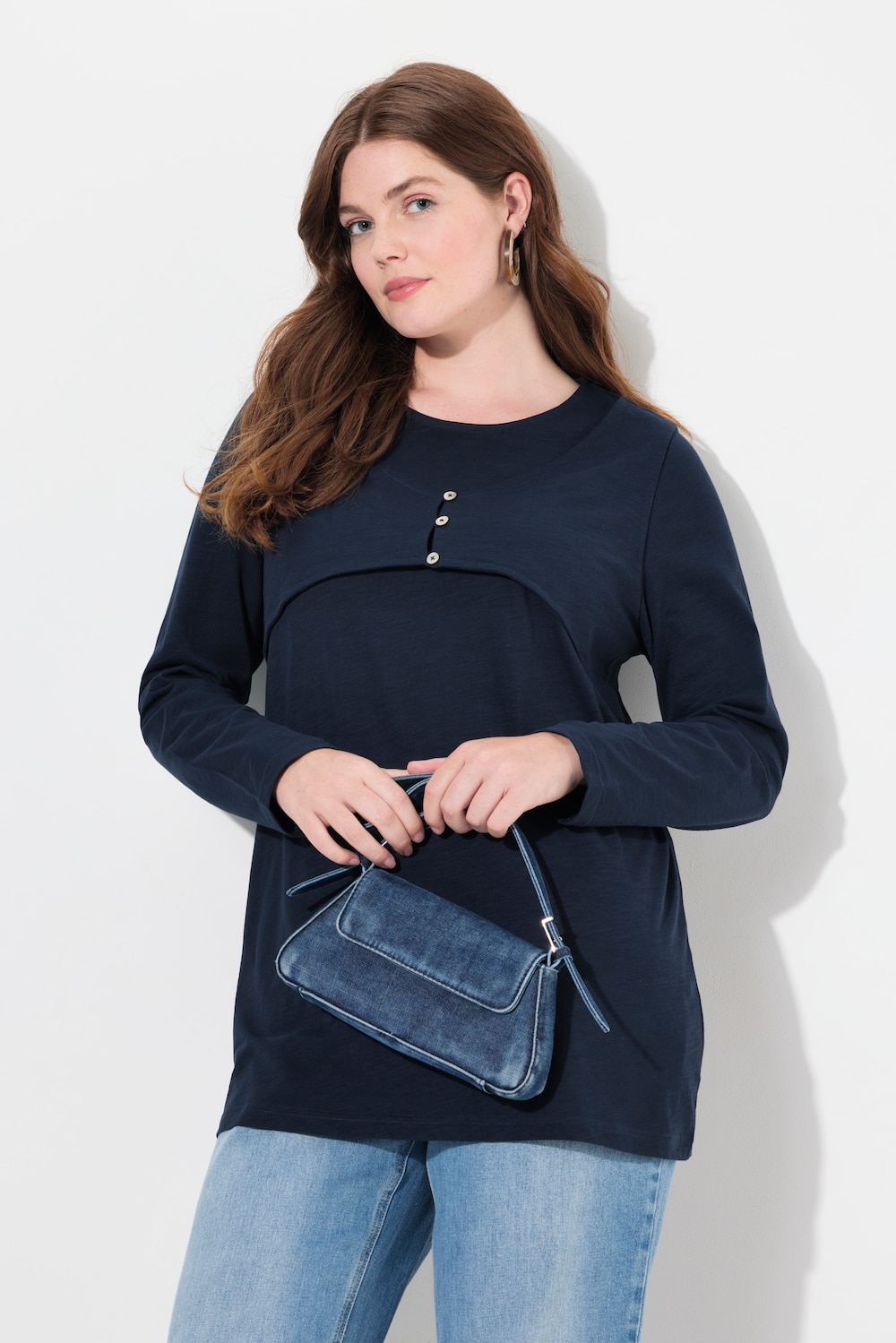 Große Größen Shirt, Damen, blau, Größe: 42/44, Baumwolle, Ulla Popken Große Größen Shirt, Damen, blau, Größe: 42/44, Baumwolle, Ulla Popken von Ulla Popken