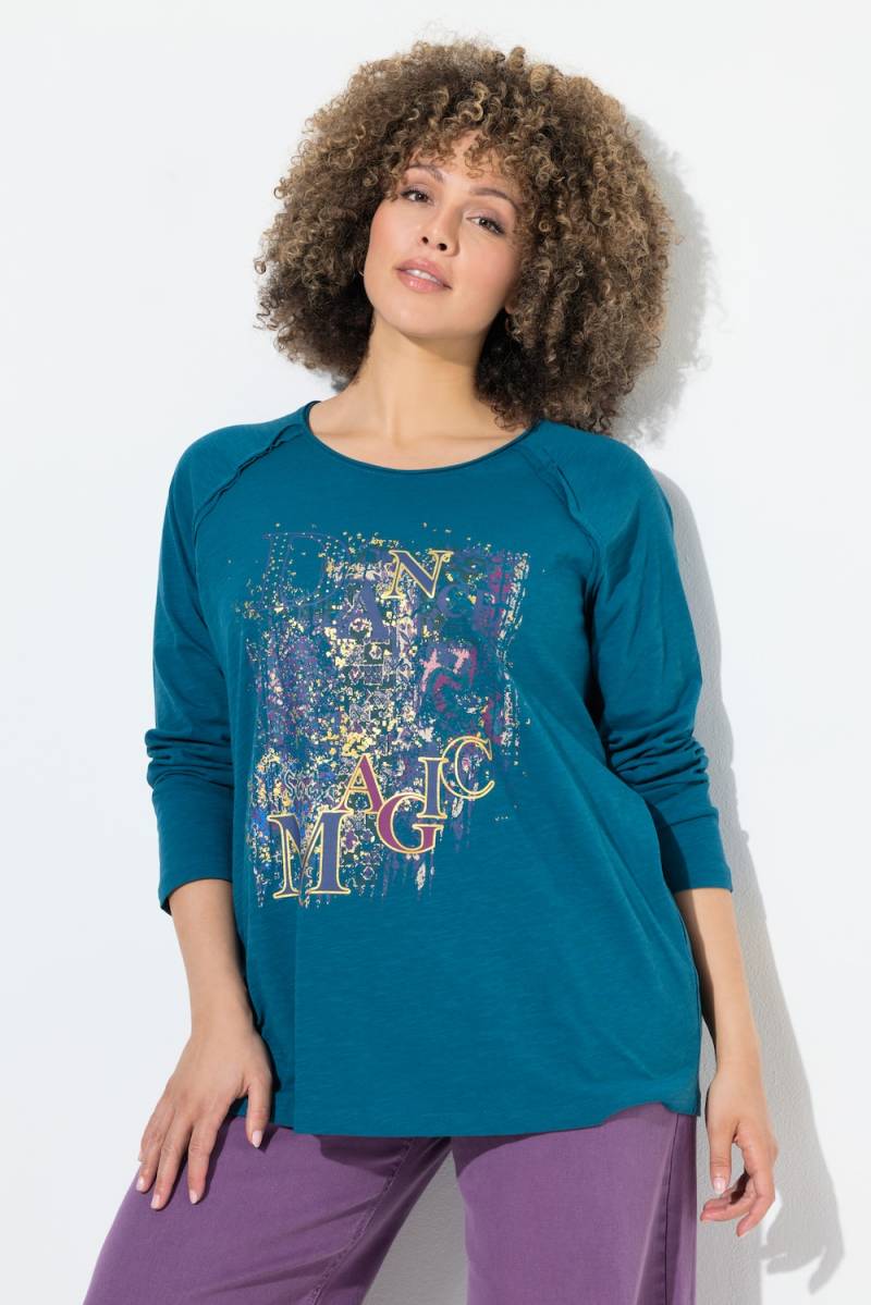 Große Größen Shirt, Damen, blau, Größe: 42/44, Baumwolle, Ulla Popken von Ulla Popken