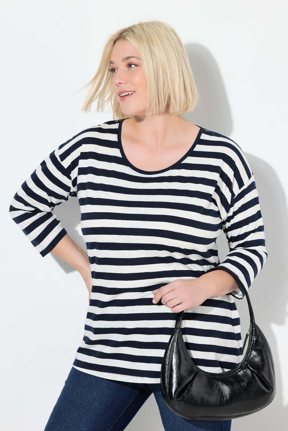 Große Größen Shirt, Damen, blau, Größe: 46/48, Baumwolle, Ulla Popken Große Größen Shirt, Damen, blau, Größe: 46/48, Baumwolle, Ulla Popken von Ulla Popken