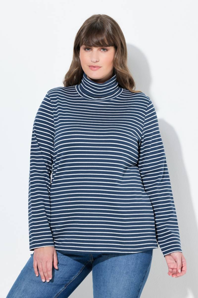 Große Größen Shirt, Damen, blau, Größe: 46/48, Baumwolle, Ulla Popken von Ulla Popken