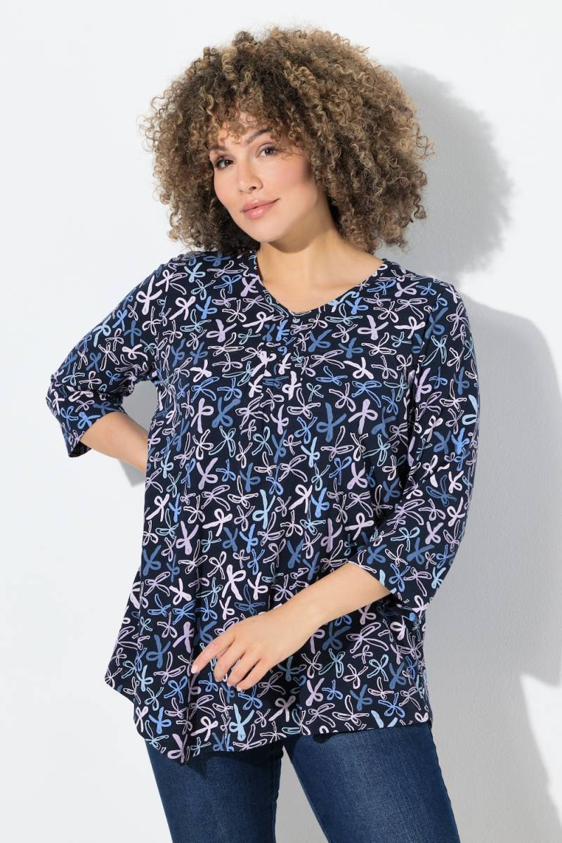 Große Größen Shirt, Damen, blau, Größe: 62/64, Baumwolle, Ulla Popken von Ulla Popken