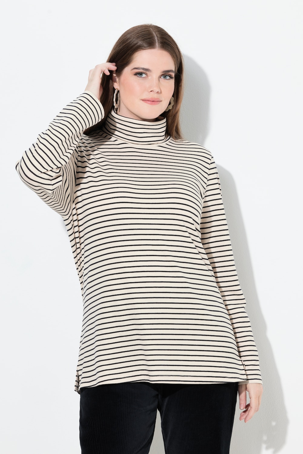 Große Größen Shirt, Damen, gelb, Größe: 54/56, Baumwolle, Ulla Popken von Ulla Popken