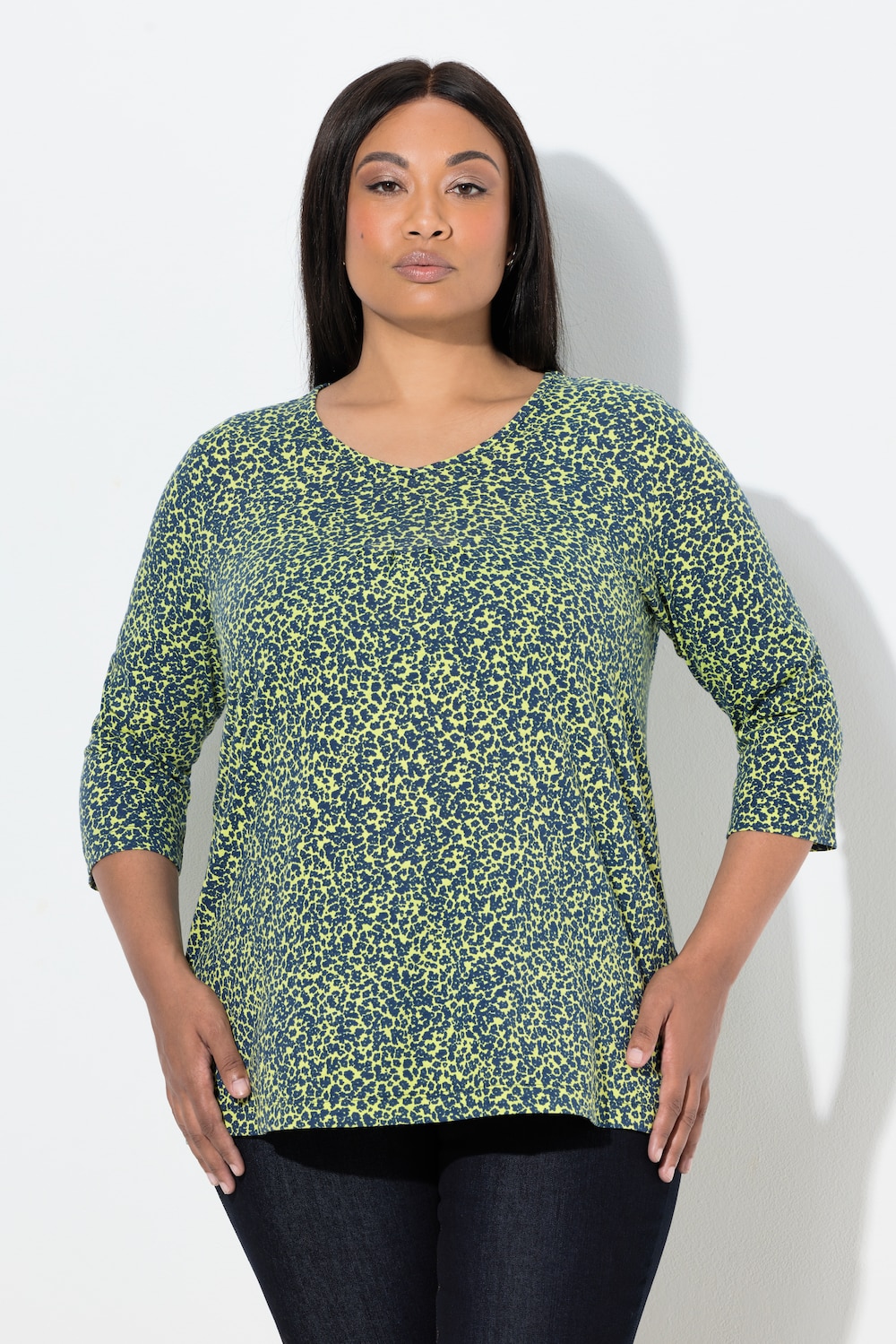 Große Größen Shirt, Damen, grün, Größe: 46/48, Baumwolle, Ulla Popken von Ulla Popken