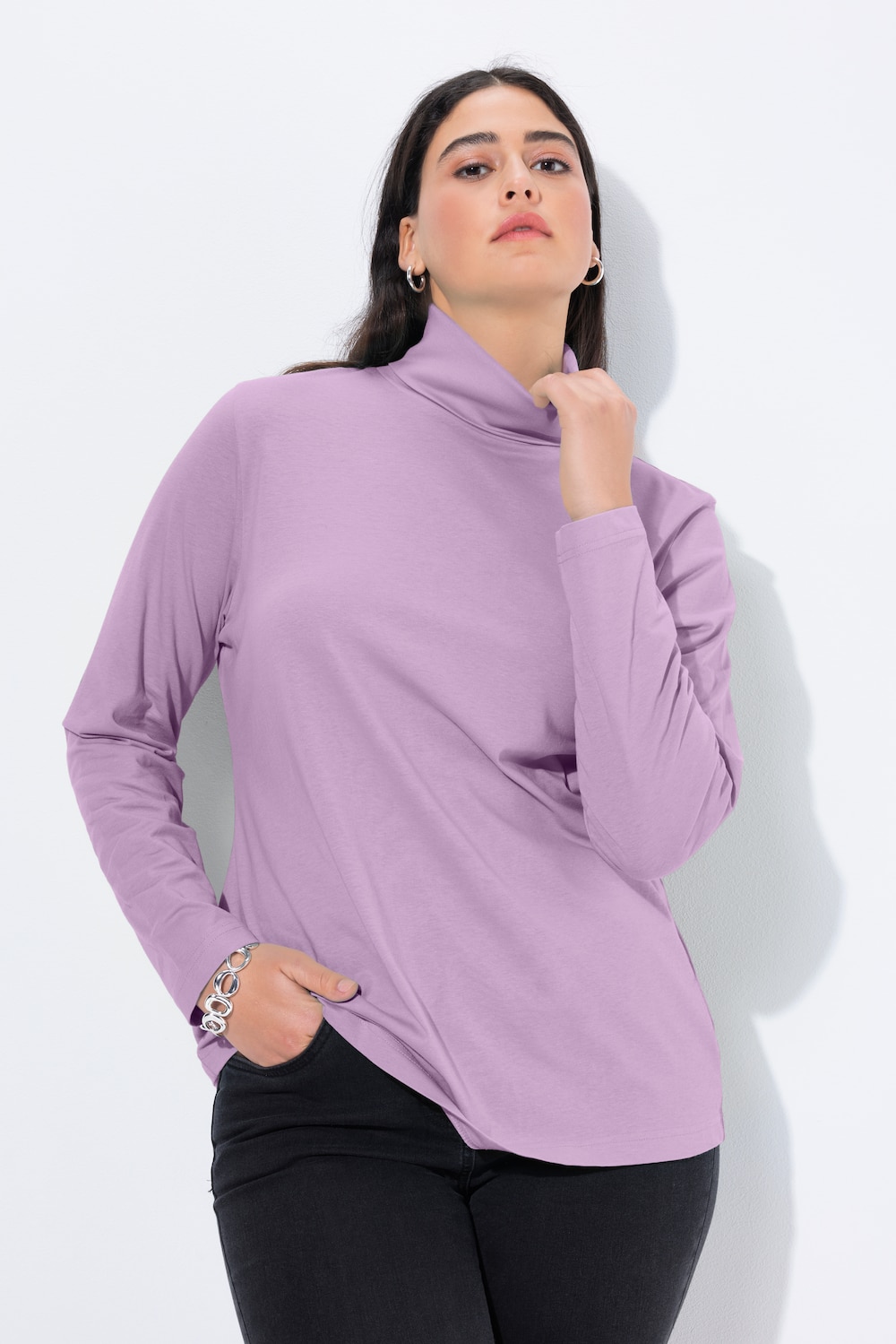 Große Größen Shirt, Damen, lila, Größe: 54/56, Baumwolle, Ulla Popken von Ulla Popken