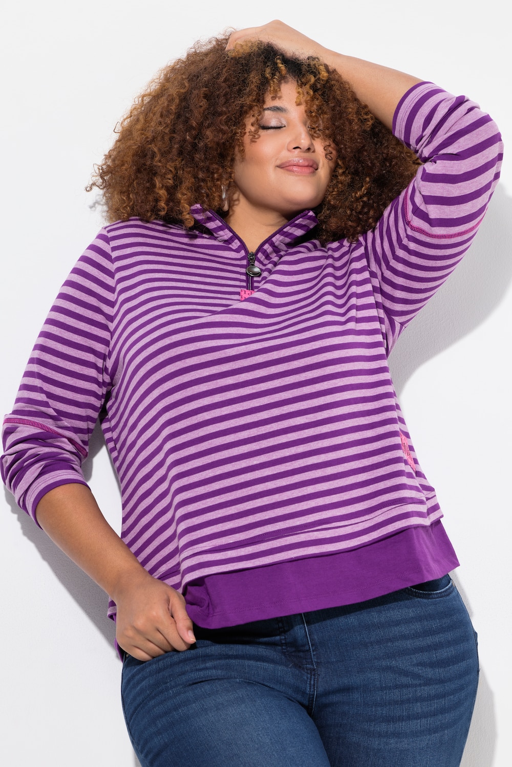 Große Größen Shirt, Damen, lila, Größe: 54/56, Baumwolle/Polyester, Ulla Popken Große Größen Shirt, Damen, lila, Größe: 54/56, Baumwolle/Polyester, Ulla Popken von Ulla Popken
