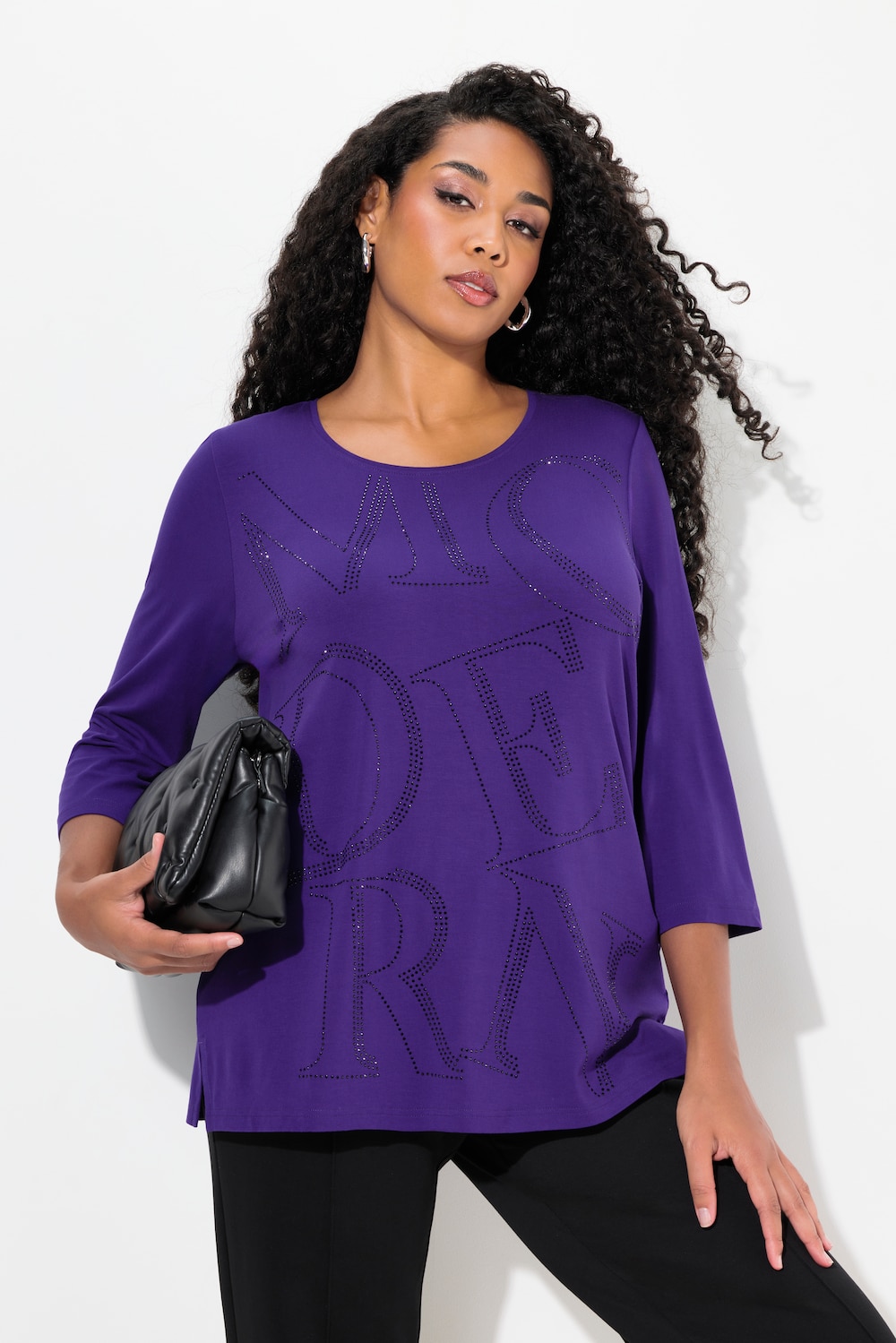 Große Größen Shirt, Damen, lila, Größe: 58/60, Viskose, Ulla Popken von Ulla Popken