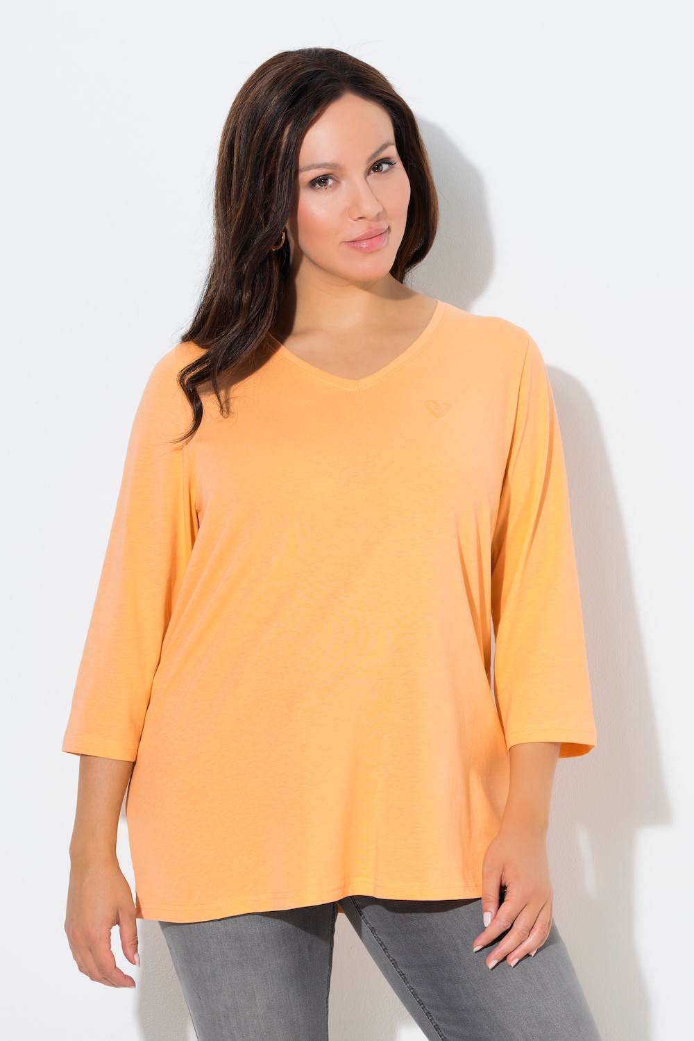 Große Größen Shirt, Damen, orange, Größe: 54/56, Baumwolle, Ulla Popken von Ulla Popken