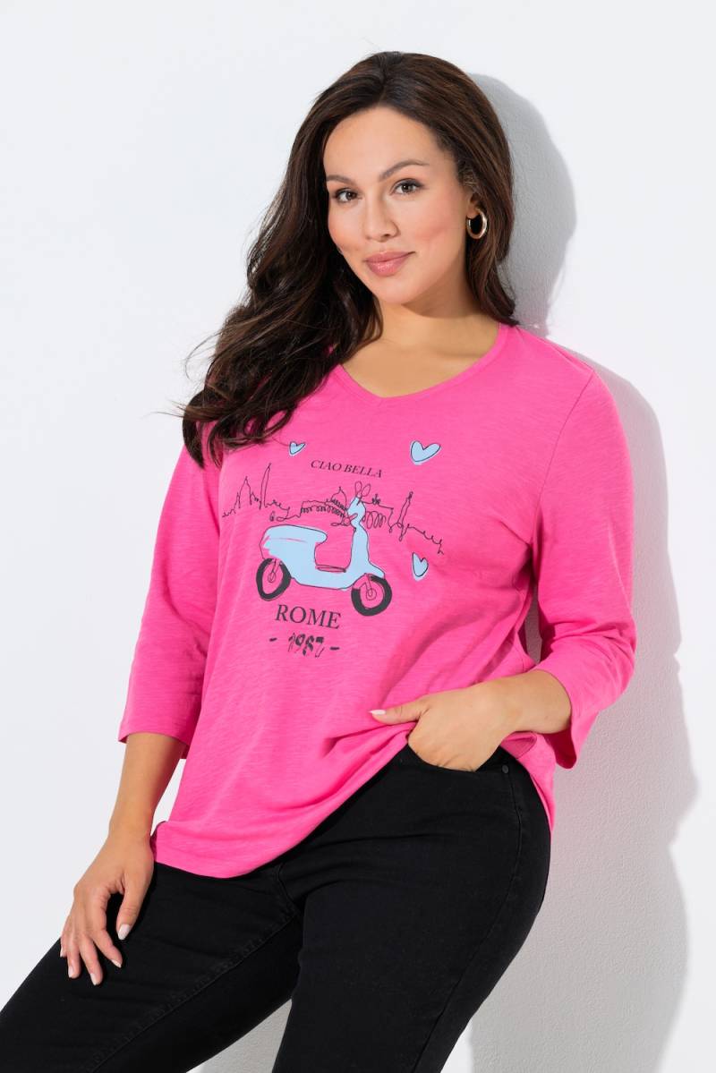 Große Größen Shirt, Damen, rosa, Größe: 50/52, Baumwolle, Ulla Popken von Ulla Popken